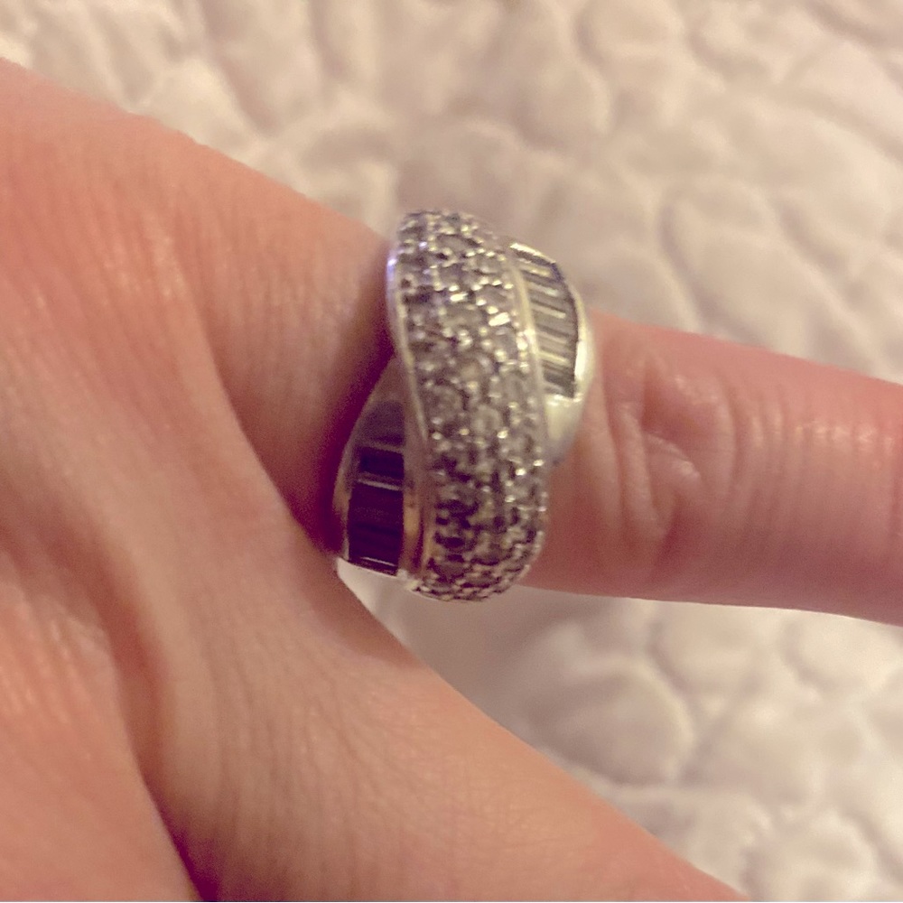 Ross Simmons CZ Cross Over Ring